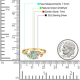 Art Deco Round Natural Stone Leaf Style Ring