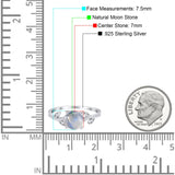 Art Deco Round Natural Stone Leaf Style Ring