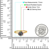 Art Deco Round Natural Stone Halo Ring