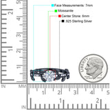 Round Natural Stone Leaf Style Ring