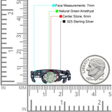 Round Natural Stone Leaf Style Ring