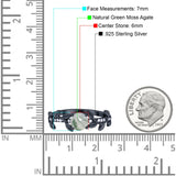 Round Natural Stone Leaf Style Ring