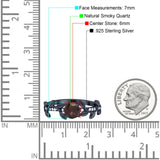 Round Natural Stone Leaf Style Ring