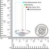 Art Deco Round Natural Stone Floral Ring