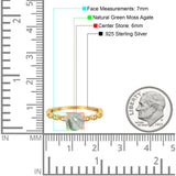 Vintage Style Round Natural Stone Ring