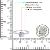 Vintage Style Round Natural Stone Ring