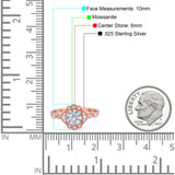 Vintage Style Round Natural Stone Wedding Ring