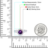 Vintage Style Round Natural Stone Wedding Ring