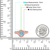 Vintage Style Round Natural Stone Wedding Ring