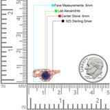 Art Deco Round Natural Stone Flower Ring