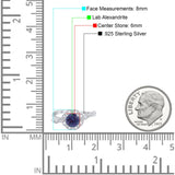 Art Deco Round Natural Stone Flower Ring