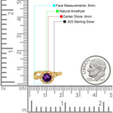 Art Deco Round Natural Stone Flower Ring