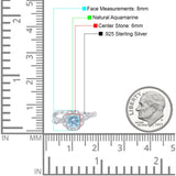 Art Deco Round Natural Stone Flower Ring