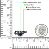 Art Deco Round Natural Stone Flower Ring