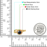 Art Deco Round Natural Stone Flower Ring