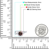 Art Deco Round Natural Stone Flower Ring