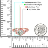 Art Deco Ring Round Natural Stone Beaded Ring