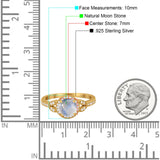 Art Deco Ring Round Natural Stone Beaded Ring