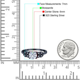 Art Deco Round Natural Stone Leaf Style Ring