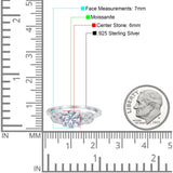 Art Deco Round Natural Stone Leaf Style Ring