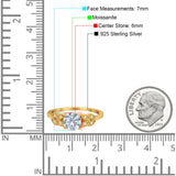 Art Deco Round Natural Stone Leaf Style Ring