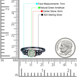 Art Deco Round Natural Stone Leaf Style Ring