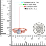 Art Deco Round Natural Stone Leaf Style Ring