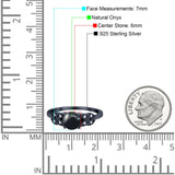 Art Deco Round Natural Stone Leaf Style Ring