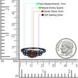 Art Deco Round Natural Stone Leaf Style Ring