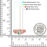 Art Deco Round Natural Stone Beaded Ring