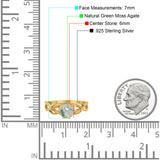 Art Deco Round Natural Stone Beaded Ring