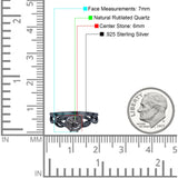 Art Deco Round Natural Stone Beaded Ring