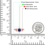 Flower Trillium Round Natural Stone Ring