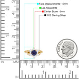 Flower Trillium Round Natural Stone Ring