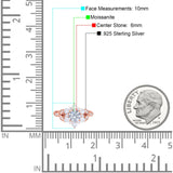 Flower Trillium Round Natural Stone Ring