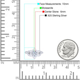 Flower Trillium Round Natural Stone Ring