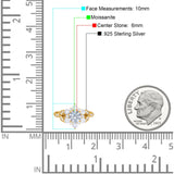 Flower Trillium Round Natural Stone Ring