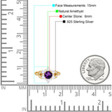 Flower Trillium Round Natural Stone Ring