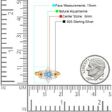 Flower Trillium Round Natural Stone Ring