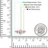 Flower Trillium Round Natural Stone Ring