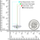 Flower Trillium Round Natural Stone Ring