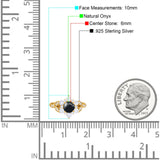 Flower Trillium Round Natural Stone Ring