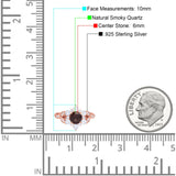 Flower Trillium Round Natural Stone Ring