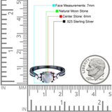 Vintage Style Round Natural Stone Ring