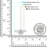 Art Deco Round Natural Stone Flower Ring