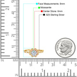 Art Deco Round Natural Stone Flower Ring