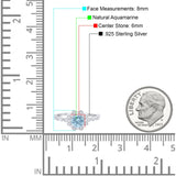 Art Deco Round Natural Stone Flower Ring