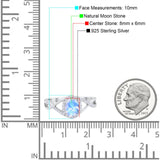 Art Deco Oval Natural Stone Infinity Ring