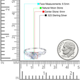 Art Deco Round Natural Stone Twisted Ring