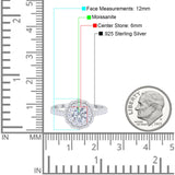 Art Deco Round Natural Stone Floral Ring